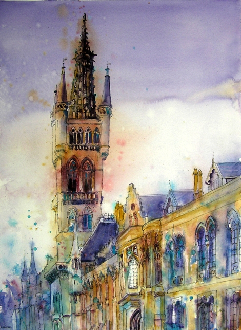 'Great Gothic Glasgow University' by artist Karen Cairns